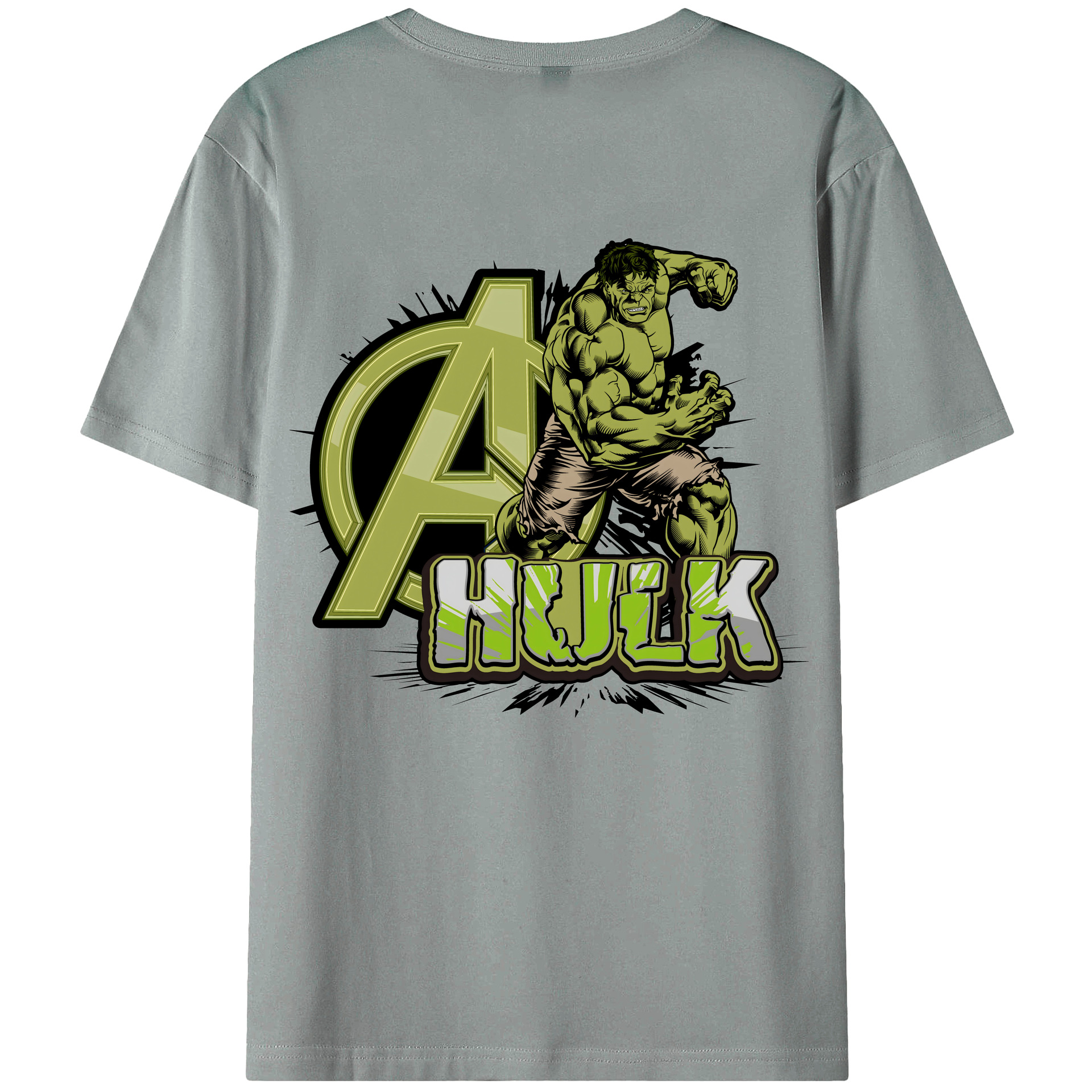 （画像用） アベンジャーズ The Avengers 綿100％ メンズ半袖Tシャツ（バックプリント） 通気性